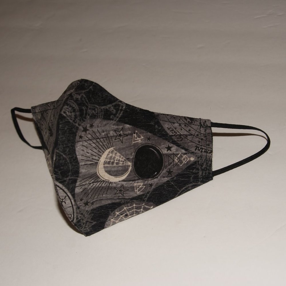 NEW Zodiac Ouija Gray Face Covering Mask sz M/L - Picture 2 of 7